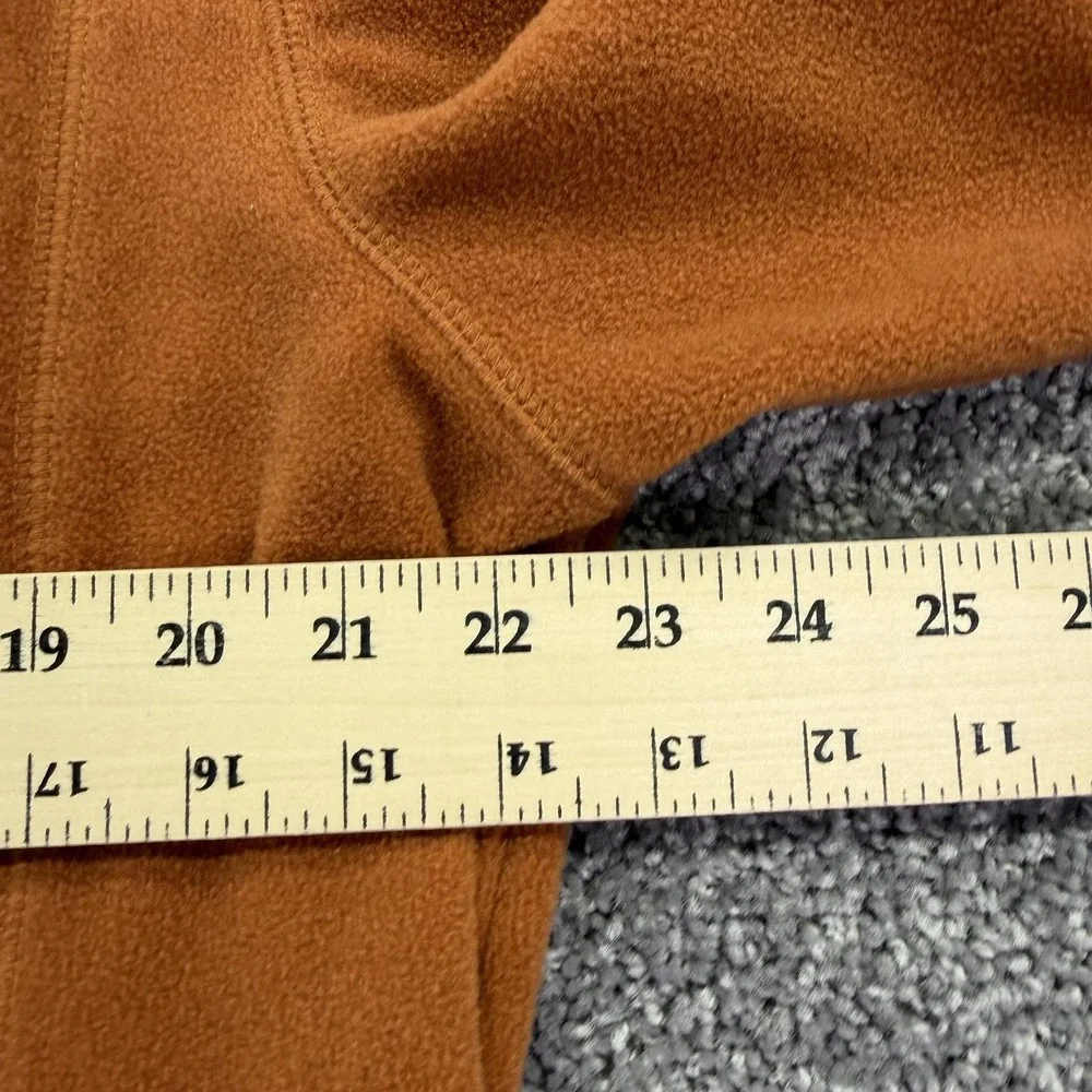 St. John's Bay Jacket Mens XL Orange Fleece 1/4 Zip Pullover Hiking Casual